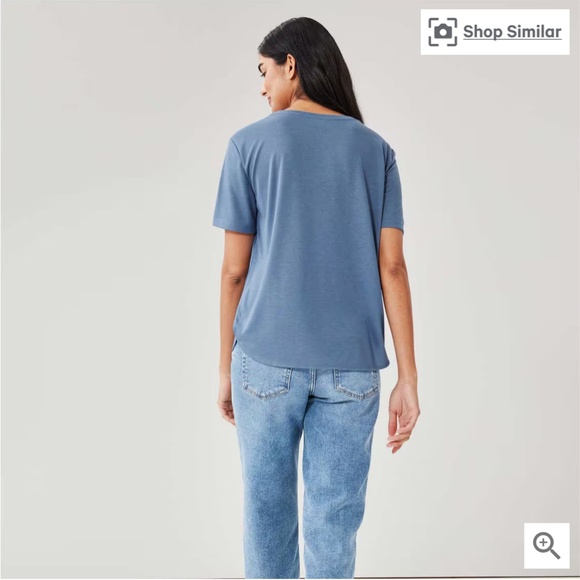 Brand New JOE FRESH Relaxed Fit Tee Shirt Blue - Picture 4 of 7